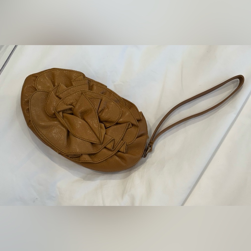 Yves Saint Laurent wristlet bag brown